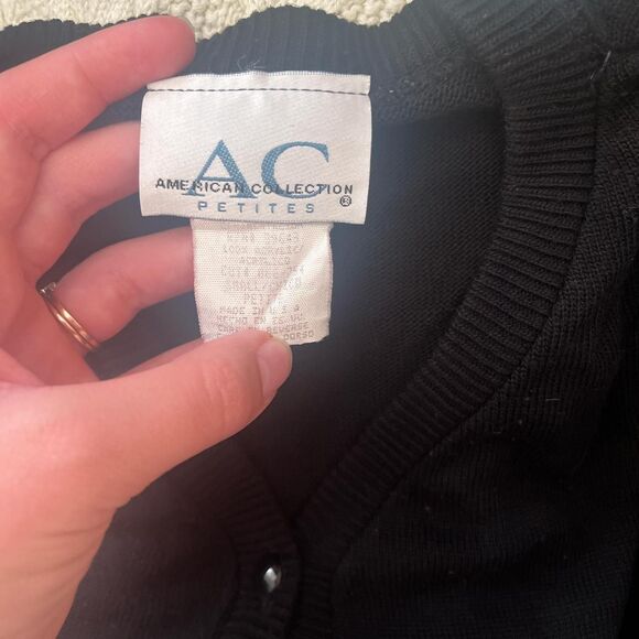 American Collection Cardigan Beaded Embroidered Women's S Black - Picture 4 of 4